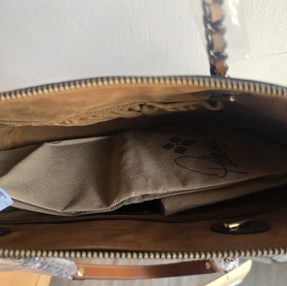 Patricia Nash Leather Belle Tote In Tan NWT Qith Dust Bag - Picture 7 of 10